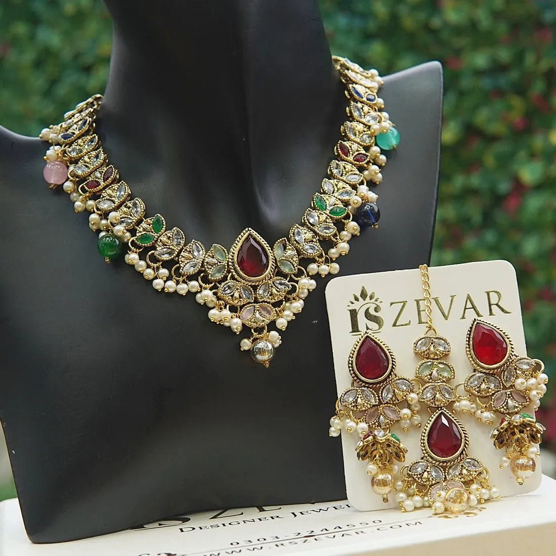 Antique Semi-Precious Necklace Set