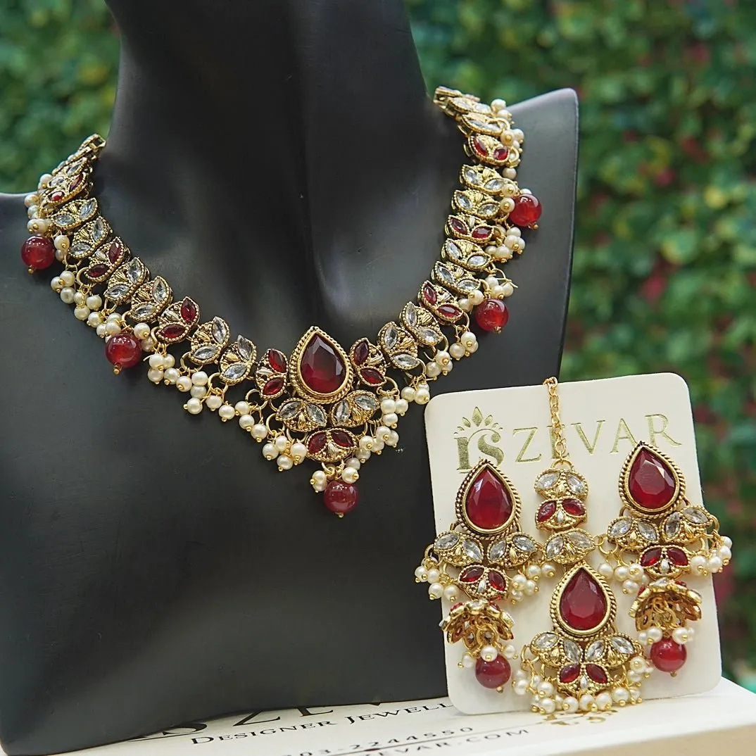 Antique Semi-Precious Necklace Set