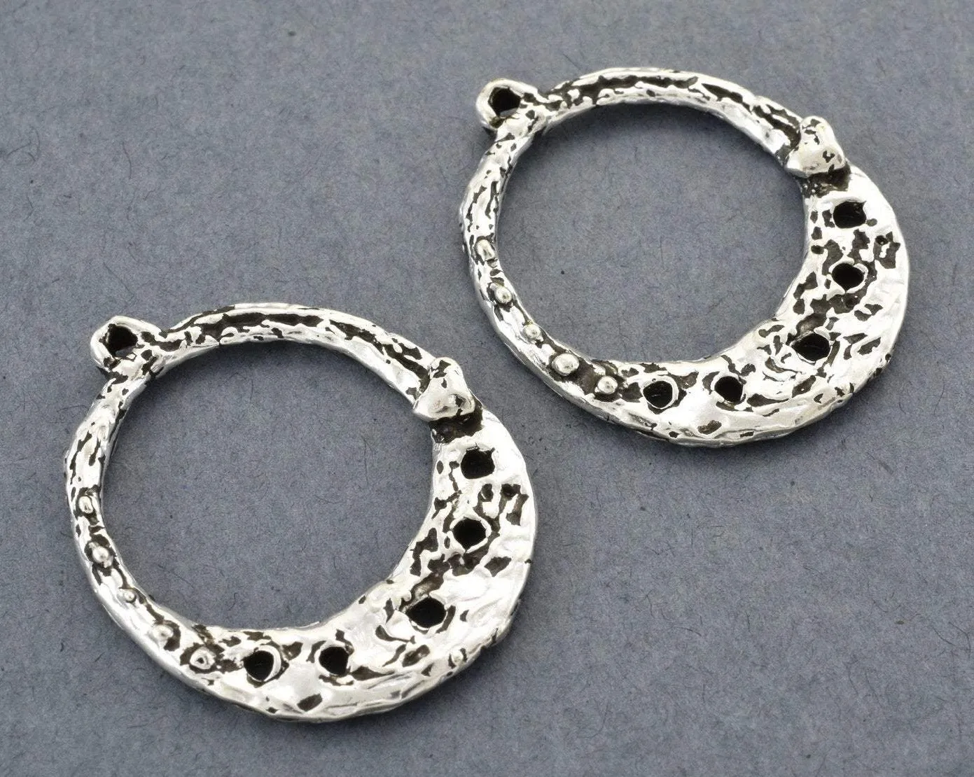 Antique Silver Plated Earring Connector Chandelier Charms