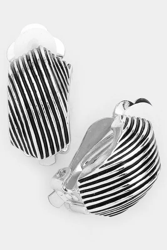 Antique Texture Earrings: Multi