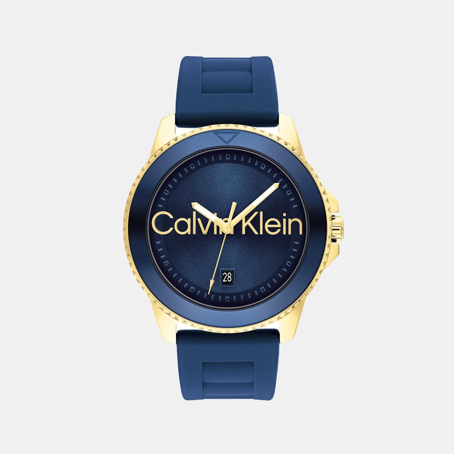 Aqueous Men Quartz Navy Dial Analog Silicone Watch 25200426