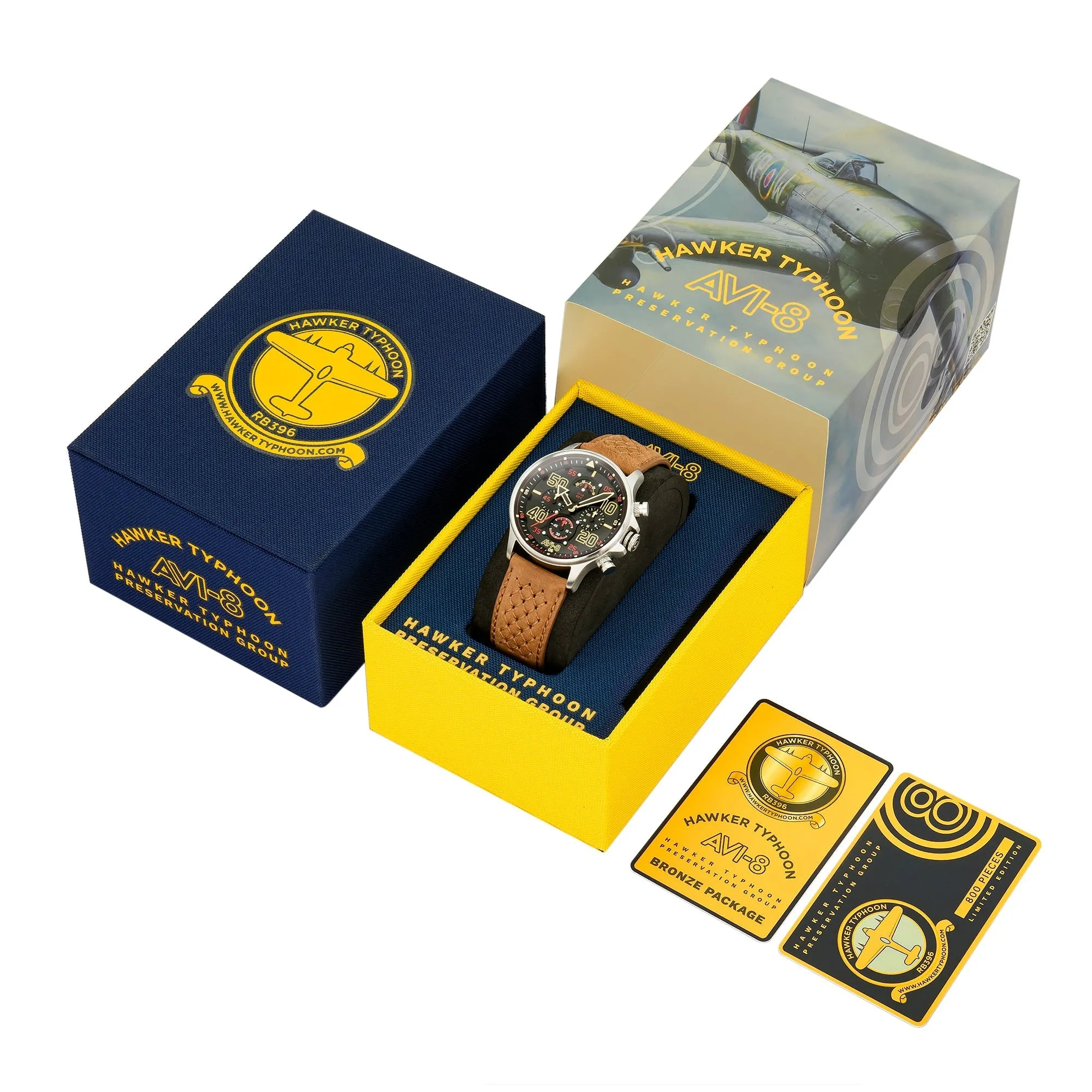 AVI-8 Johnson Hawker Typhoon RB396 Sheila Chronograph Watch AV-4093-02