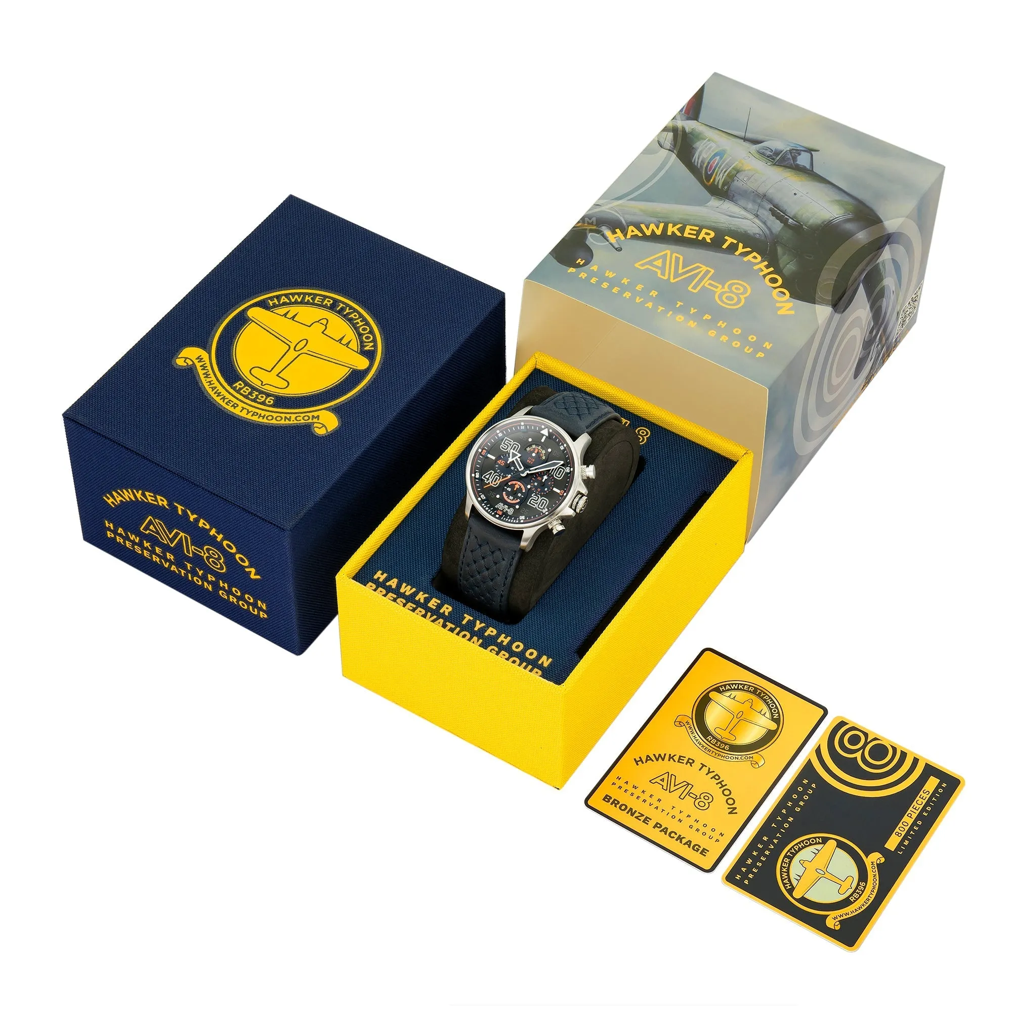 AVI-8 Sidney Hawker Typhoon RB396 Sheila Chronograph Watch AV-4093-03