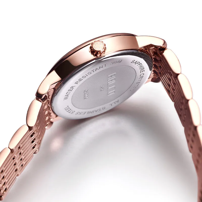 BALCO Women's Quartz Wristwatches-Round,Calendar,Modern Style for Daily Wear