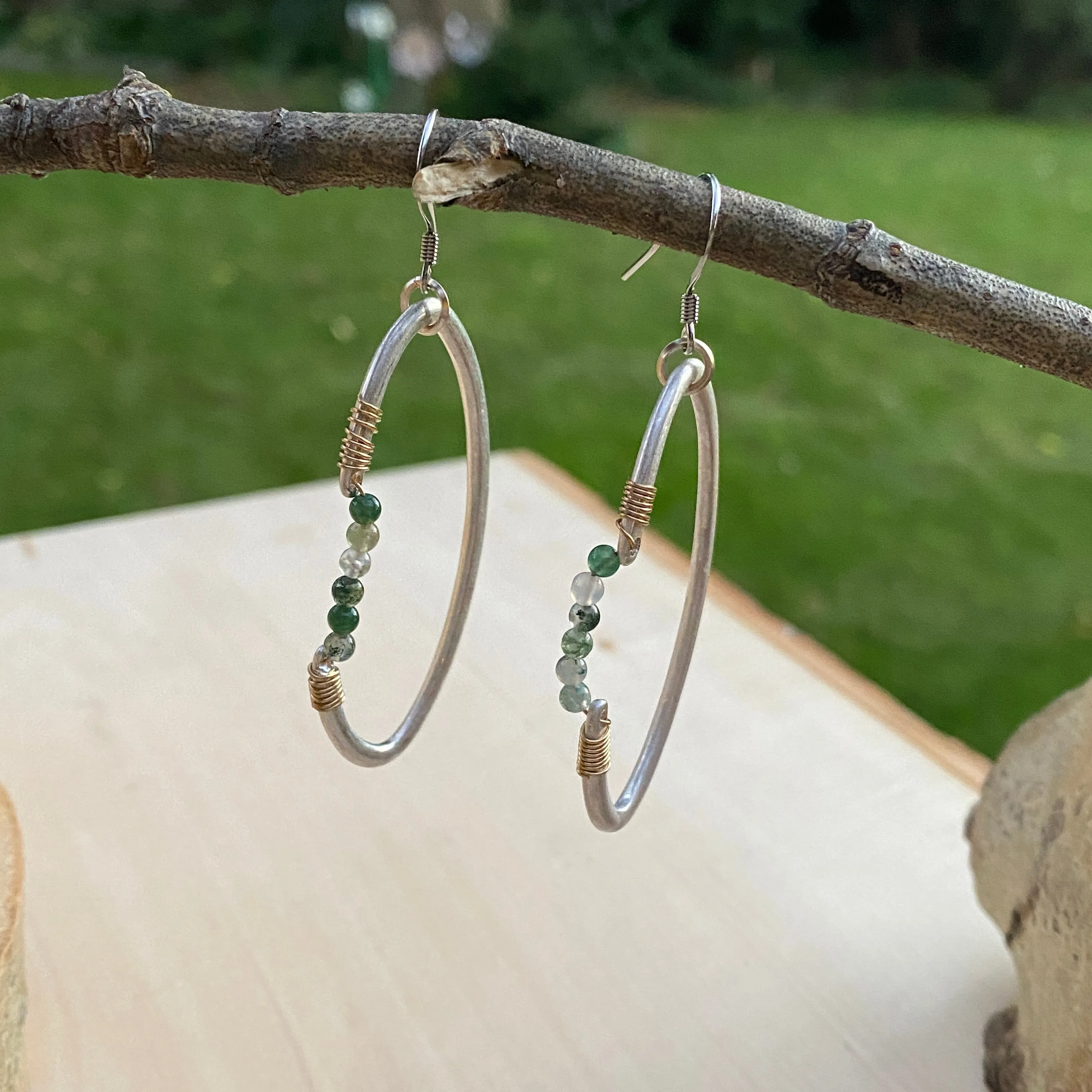 Bead and Wire Earrings