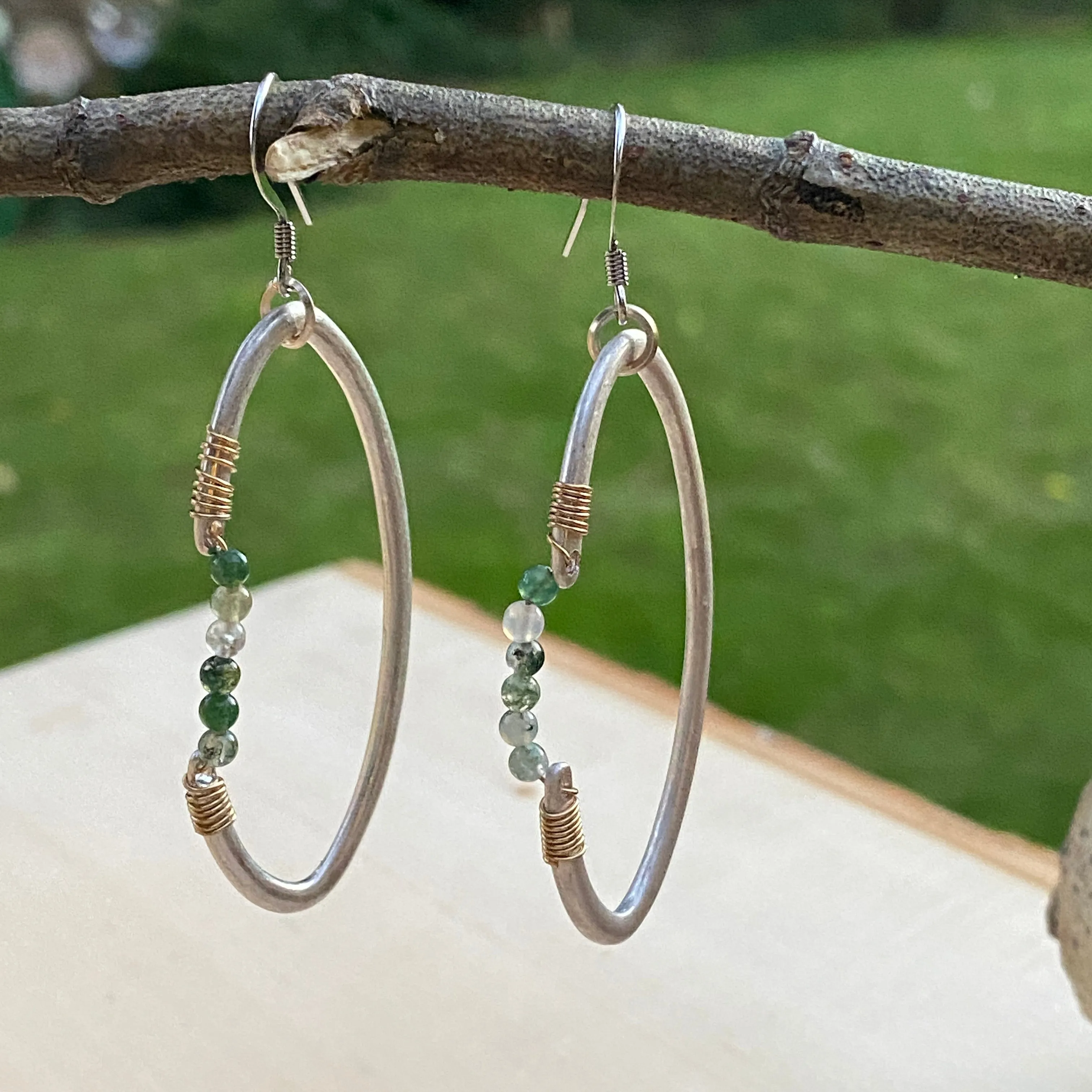Bead and Wire Earrings