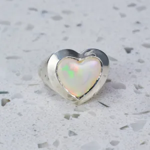 Big Opal Heart Ring