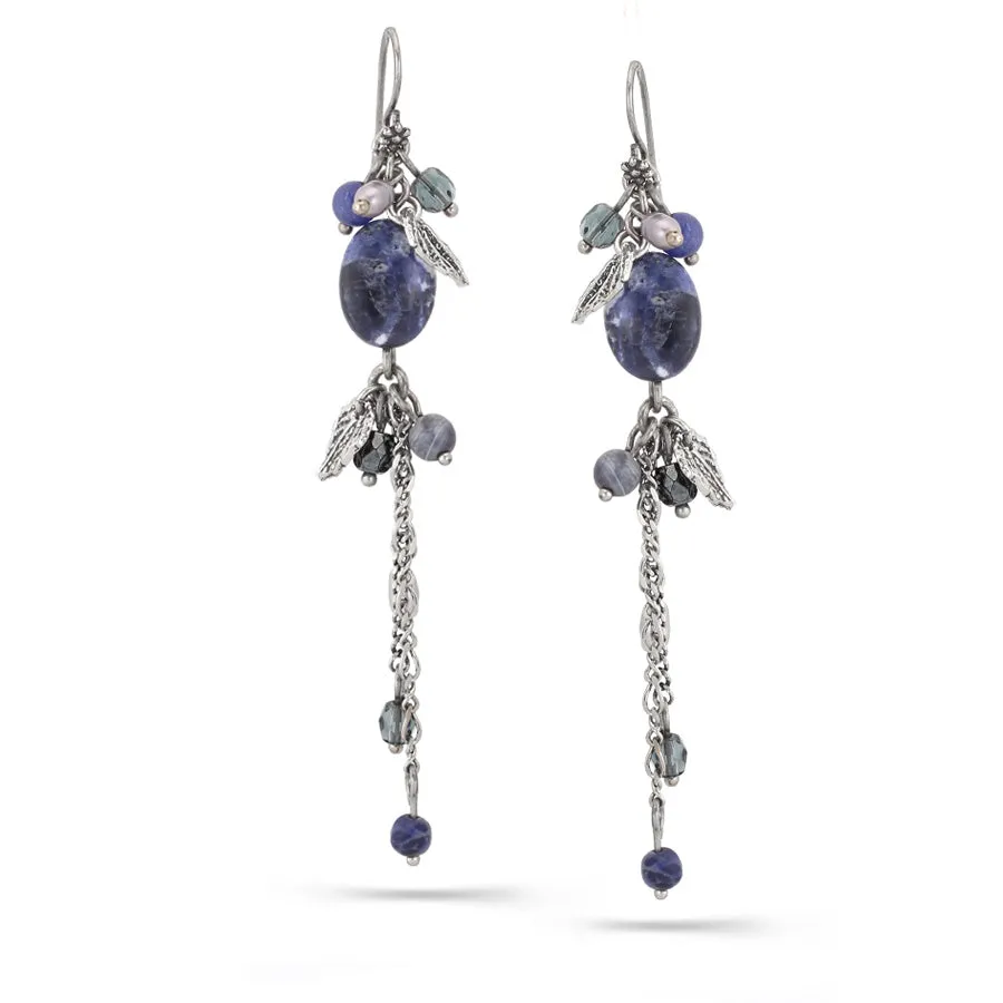 BLUE DROP EARRINGS #151BL3401 (5F9)