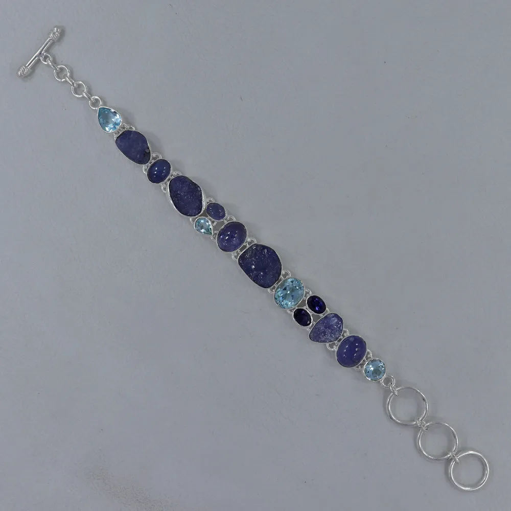 Blue Raw Tanzanite Bracelets