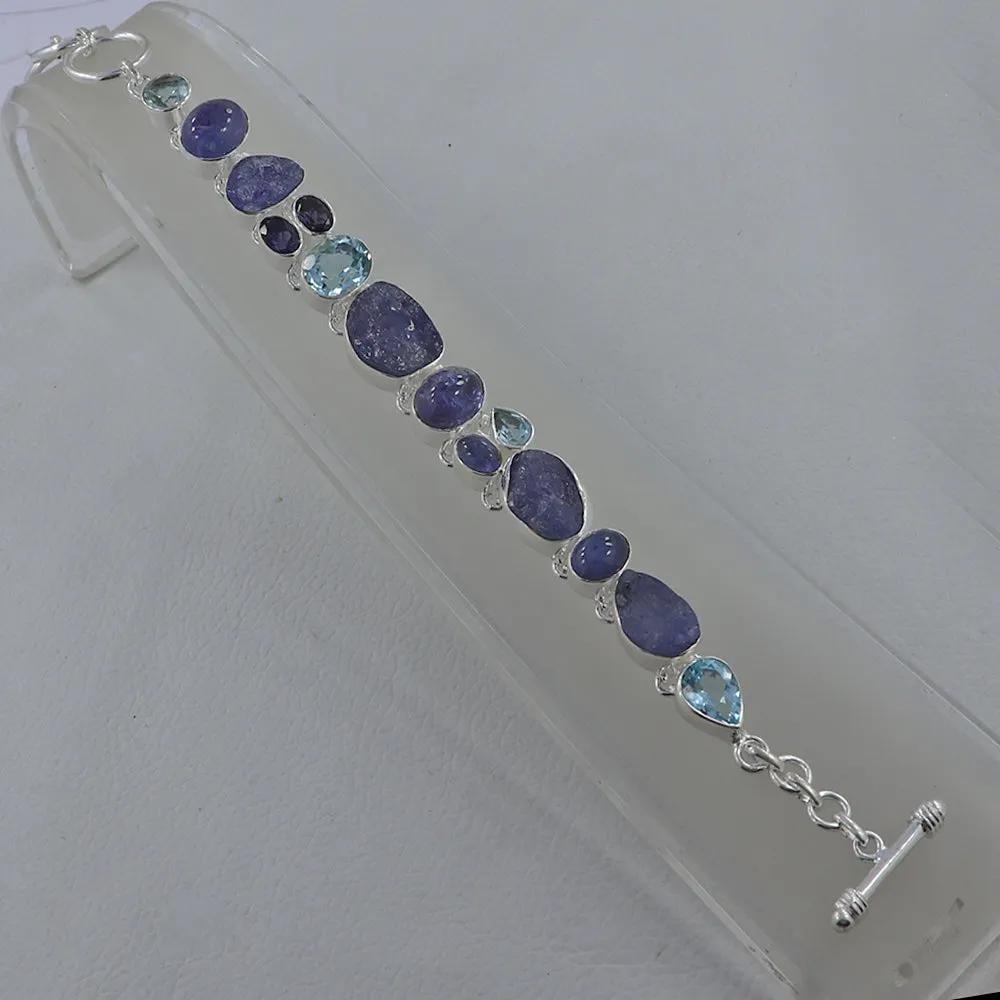 Blue Raw Tanzanite Bracelets