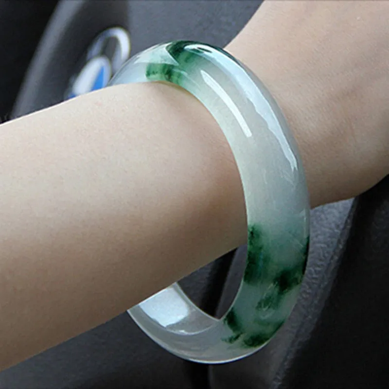 Bracelet effet émeraude en résine pour femmes