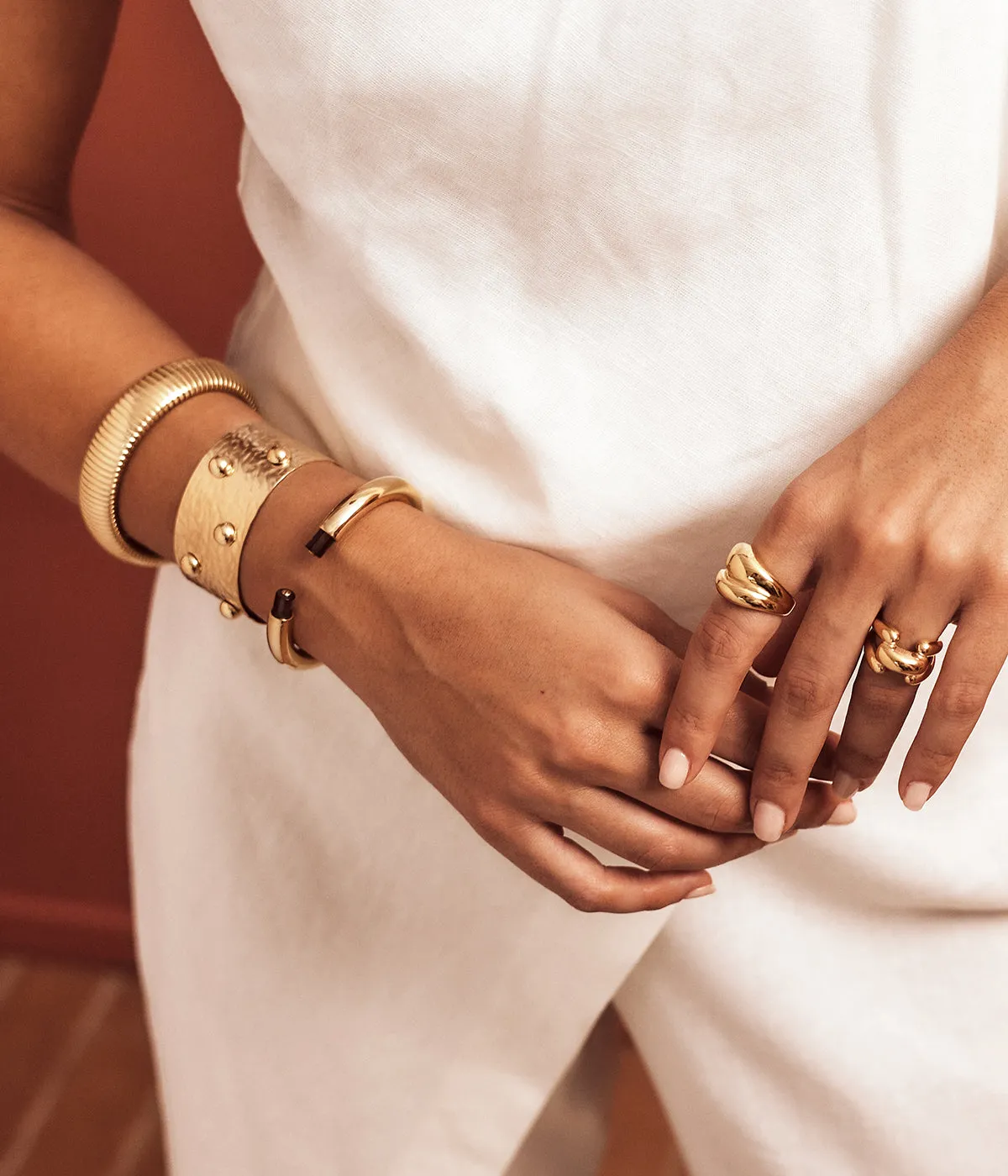 Bracelet Jonc Diane (Acier doré)