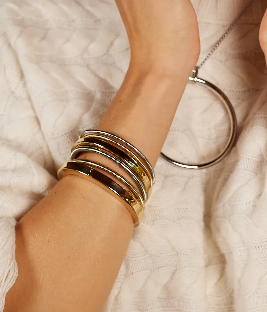 Bracelet Jonc Marion (Acier doré)