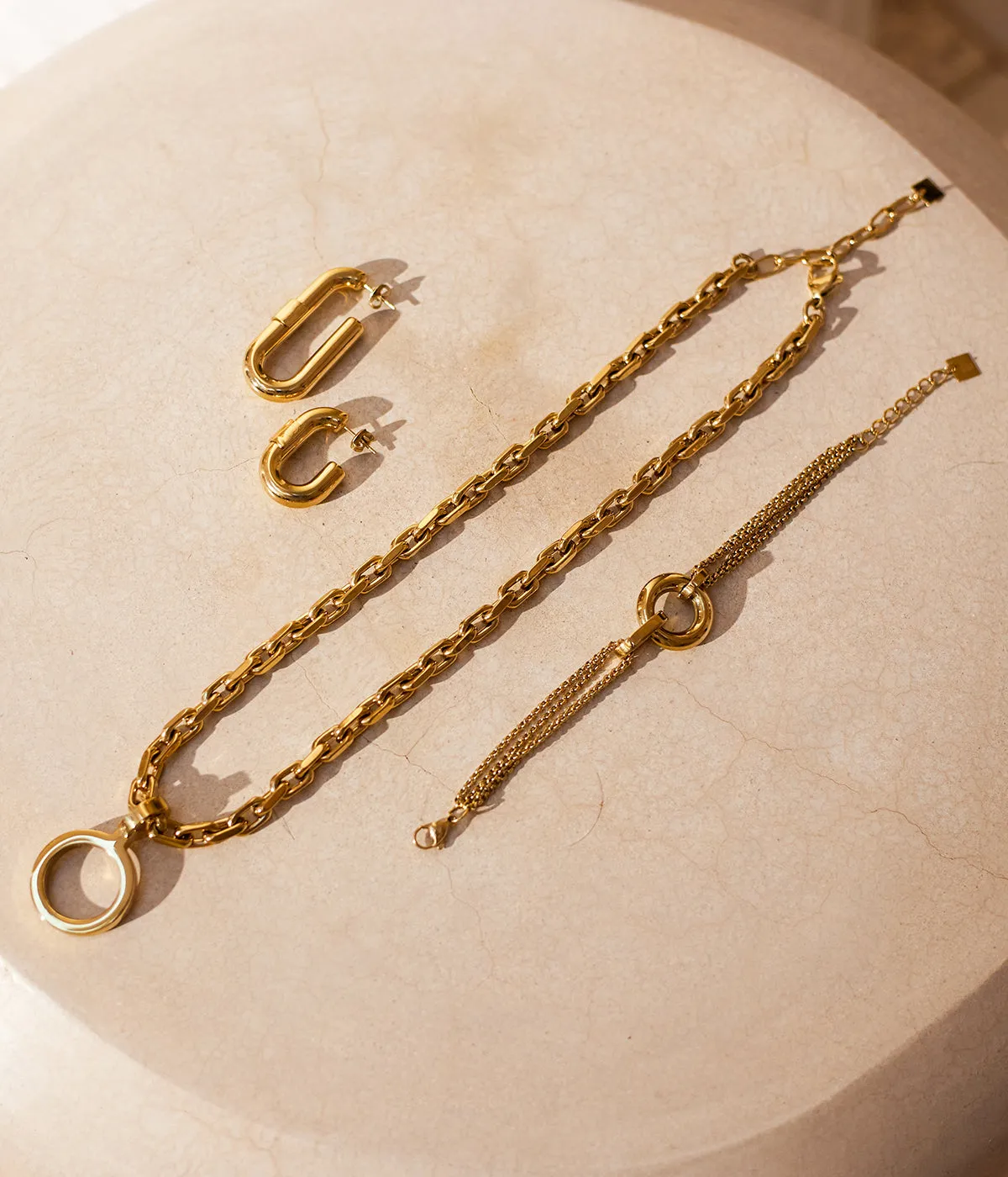 Bracelet Mantessa (Acier doré)
