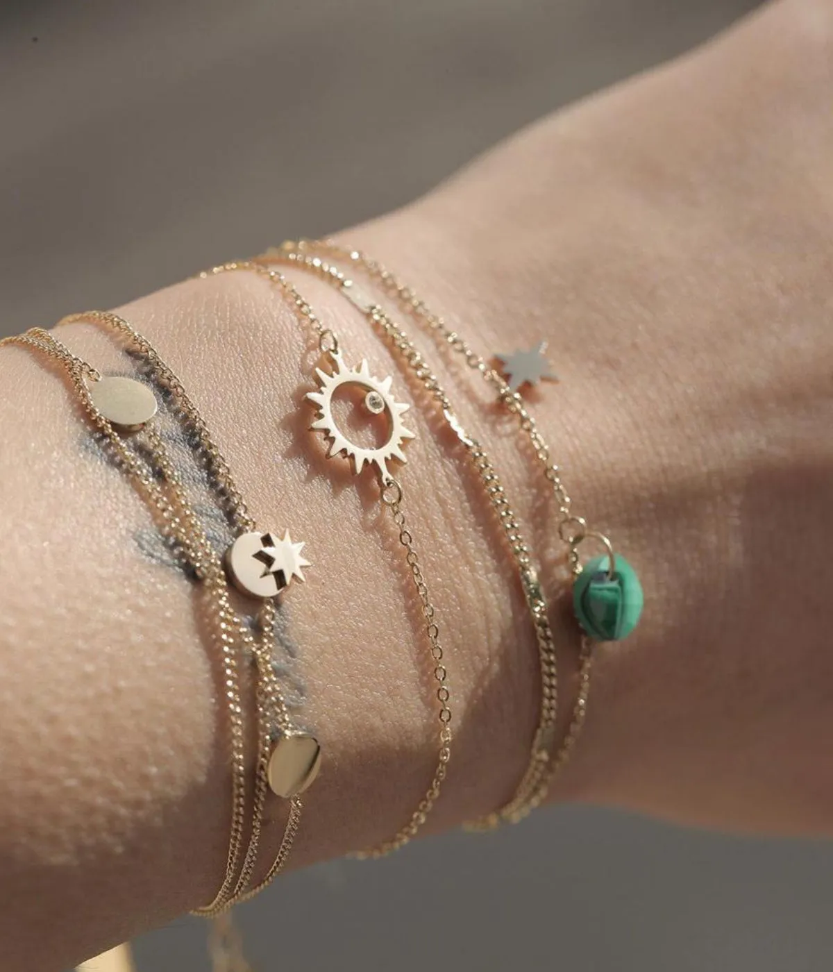 Bracelet Oursin (Acier doré)