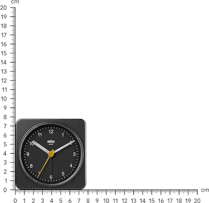 Braun Classic Clock with Snooze and Light, Crescendo Beep in Black - BC03B