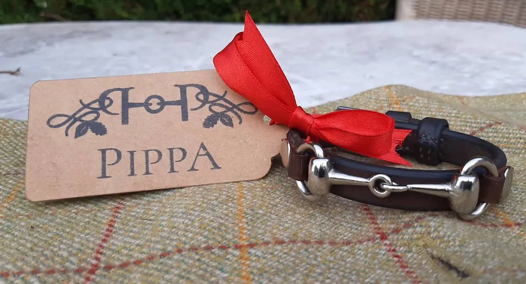 Bridle leather snaffle bracelets