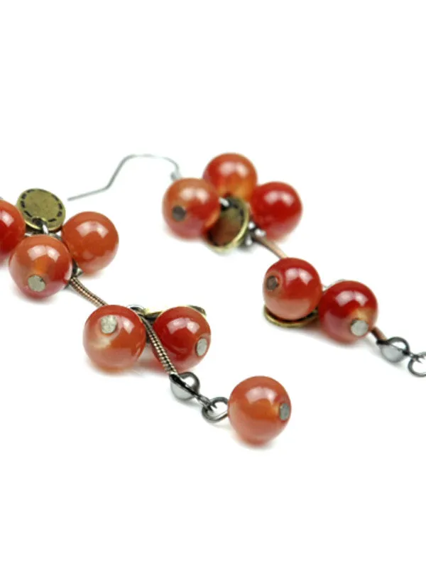 brilliant shimmer beaded earrings
