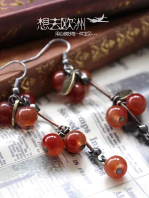 brilliant shimmer beaded earrings