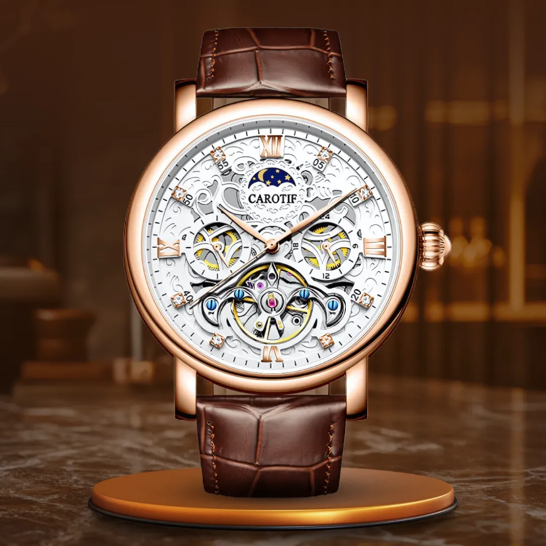 Business Leather Strap, Mechanical Automatic Watch