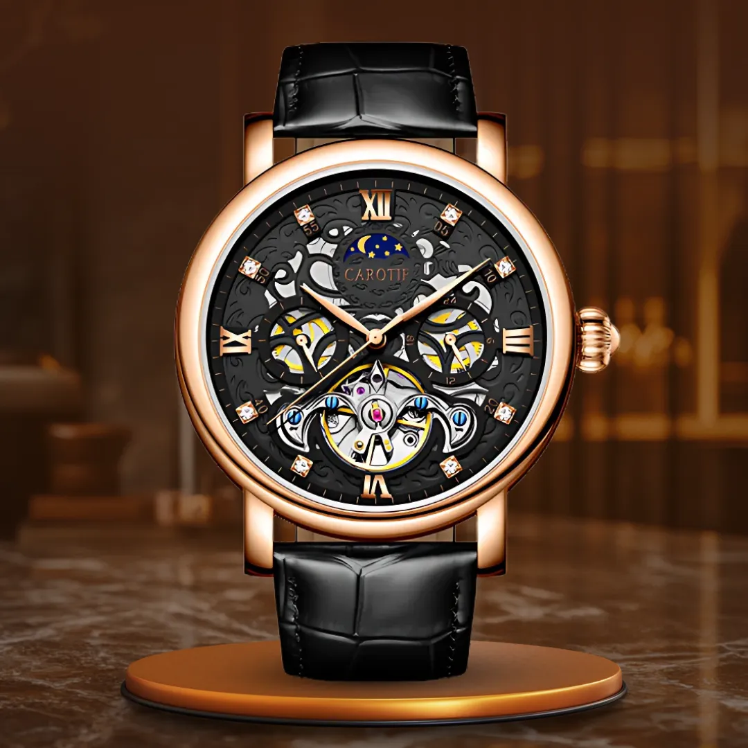 Business Leather Strap, Mechanical Automatic Watch