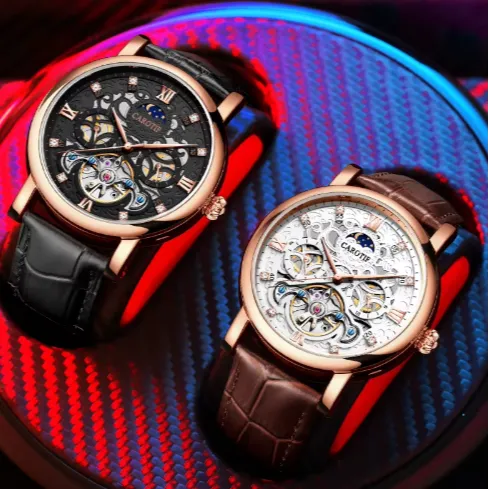 Business Leather Strap, Mechanical Automatic Watch