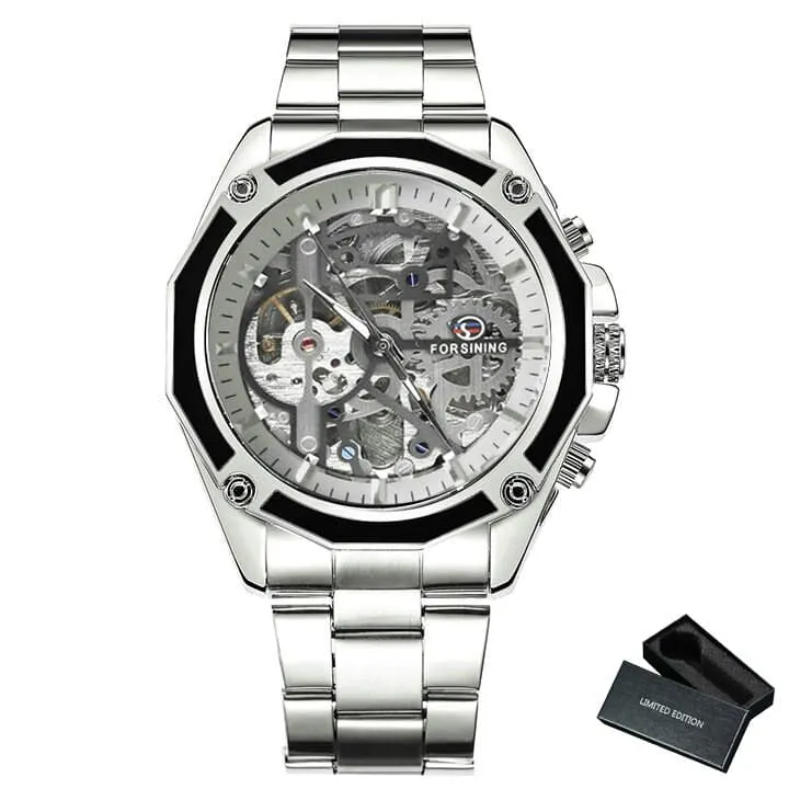 Business Men's Mechanical Automatic Skeleton Watches