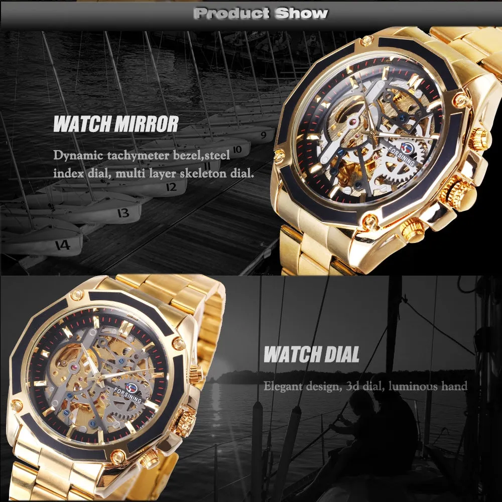 Business Men's Mechanical Automatic Skeleton Watches