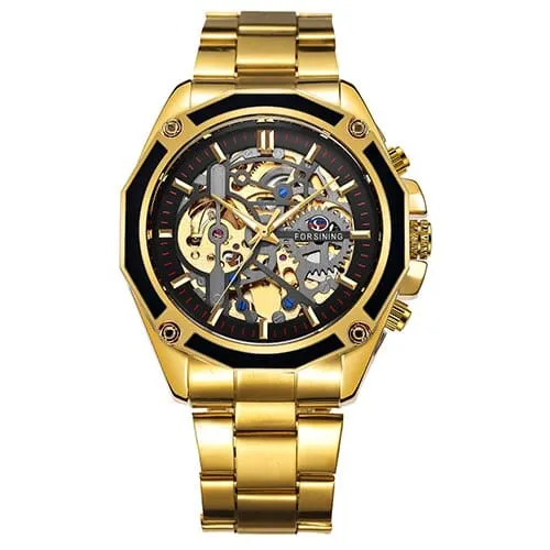 Business Men's Mechanical Automatic Skeleton Watches