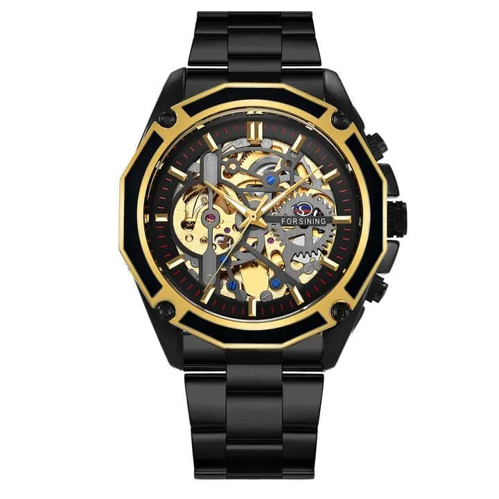 Business Men's Mechanical Automatic Skeleton Watches