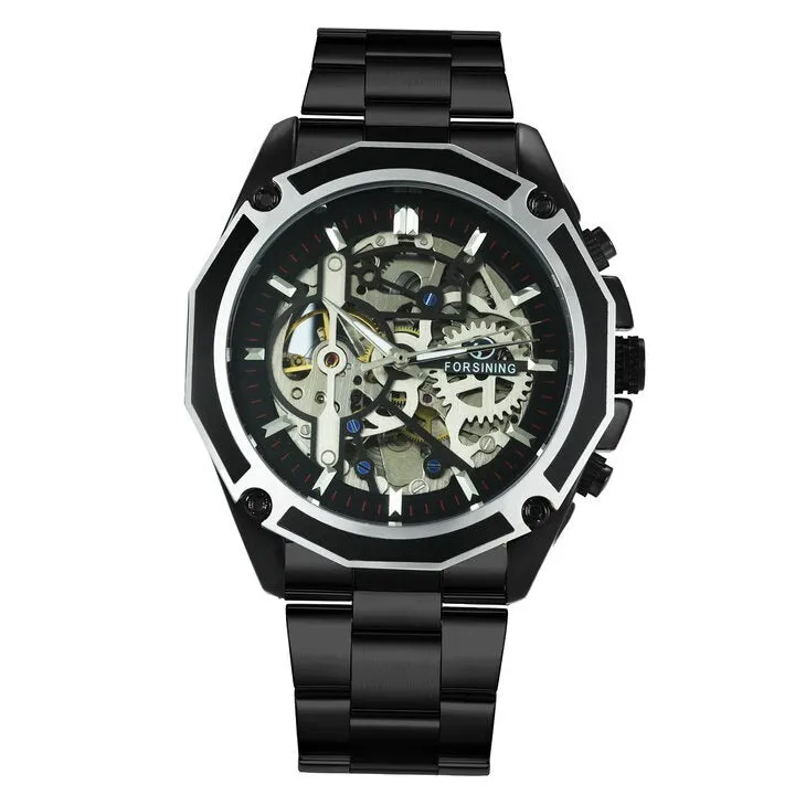 Business Men's Mechanical Automatic Skeleton Watches