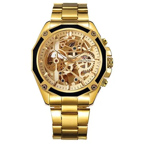 Business Men's Mechanical Automatic Skeleton Watches