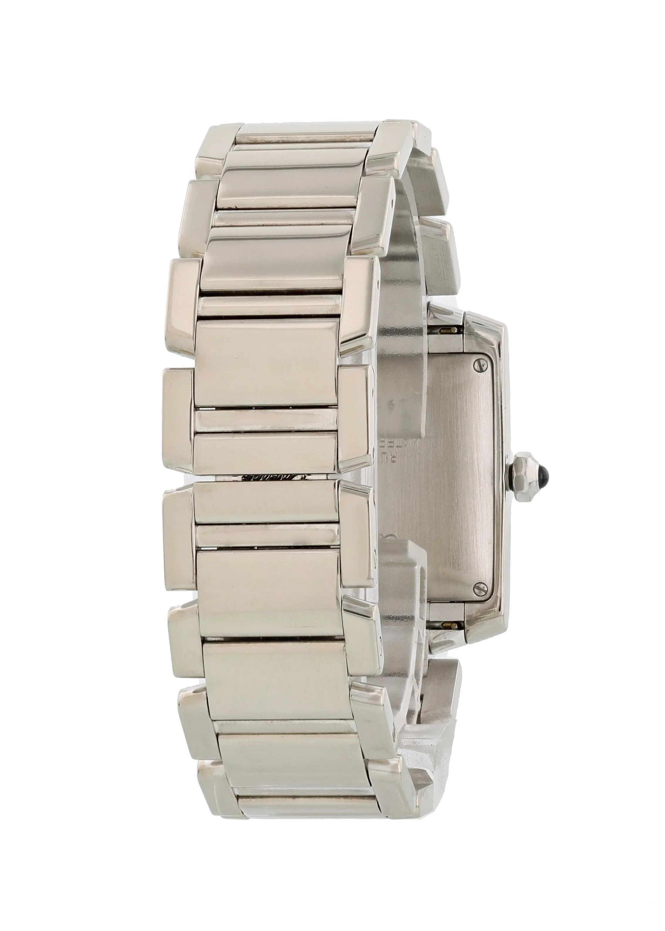 Cartier Tank Francaise W50011S3 18k White Gold Automatic Mens Watch