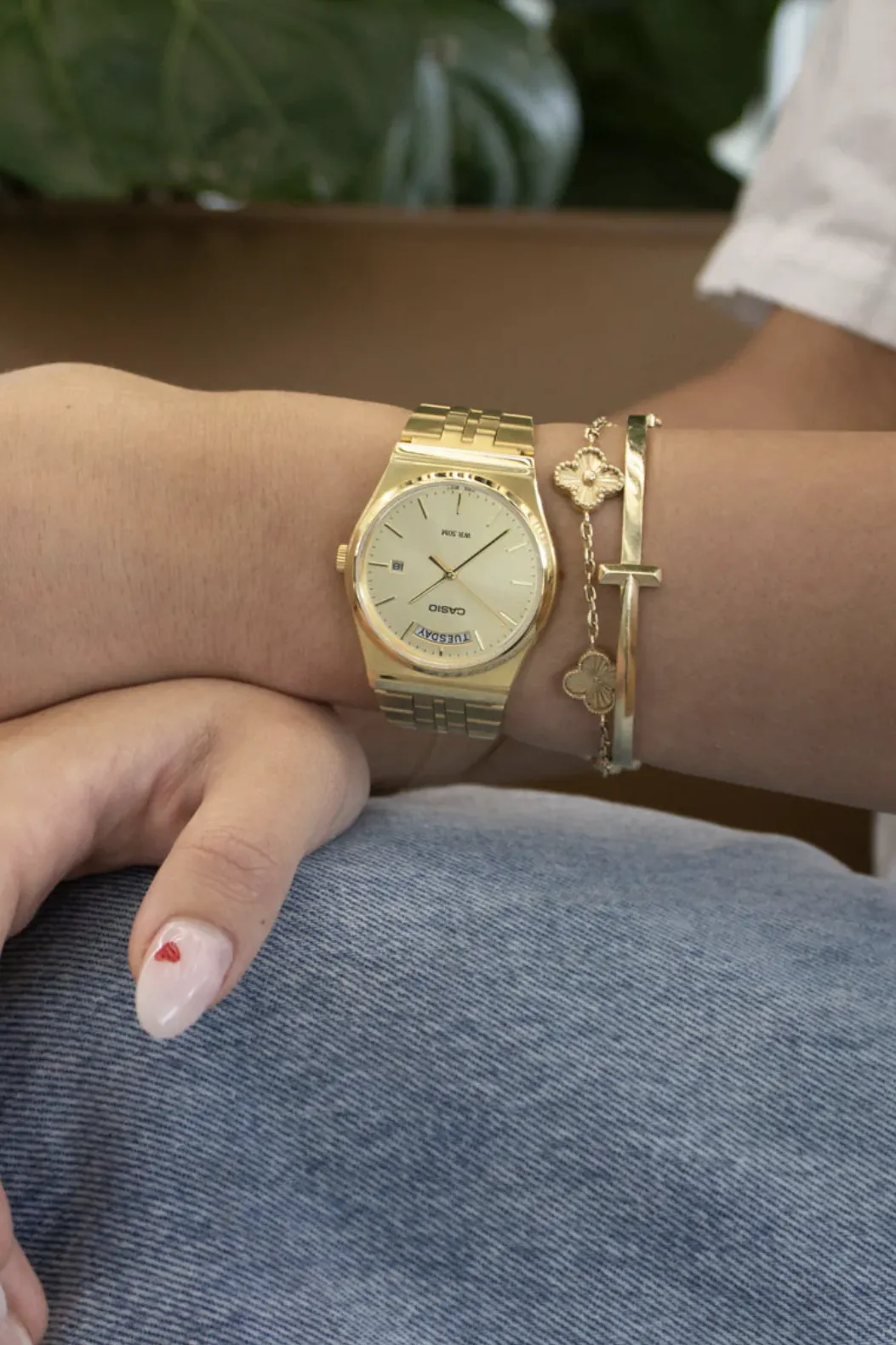 CASIO VINTAGE MTPB146G-9A WATCH - GOLD