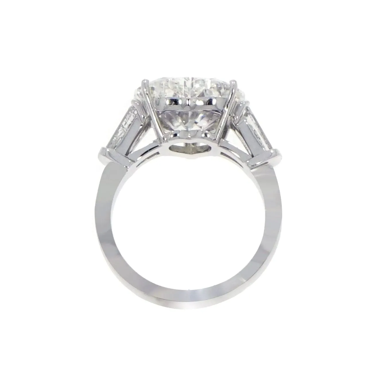 Certified 5.02 ct. Heart Shaped Diamond Platinum Engagement Ring