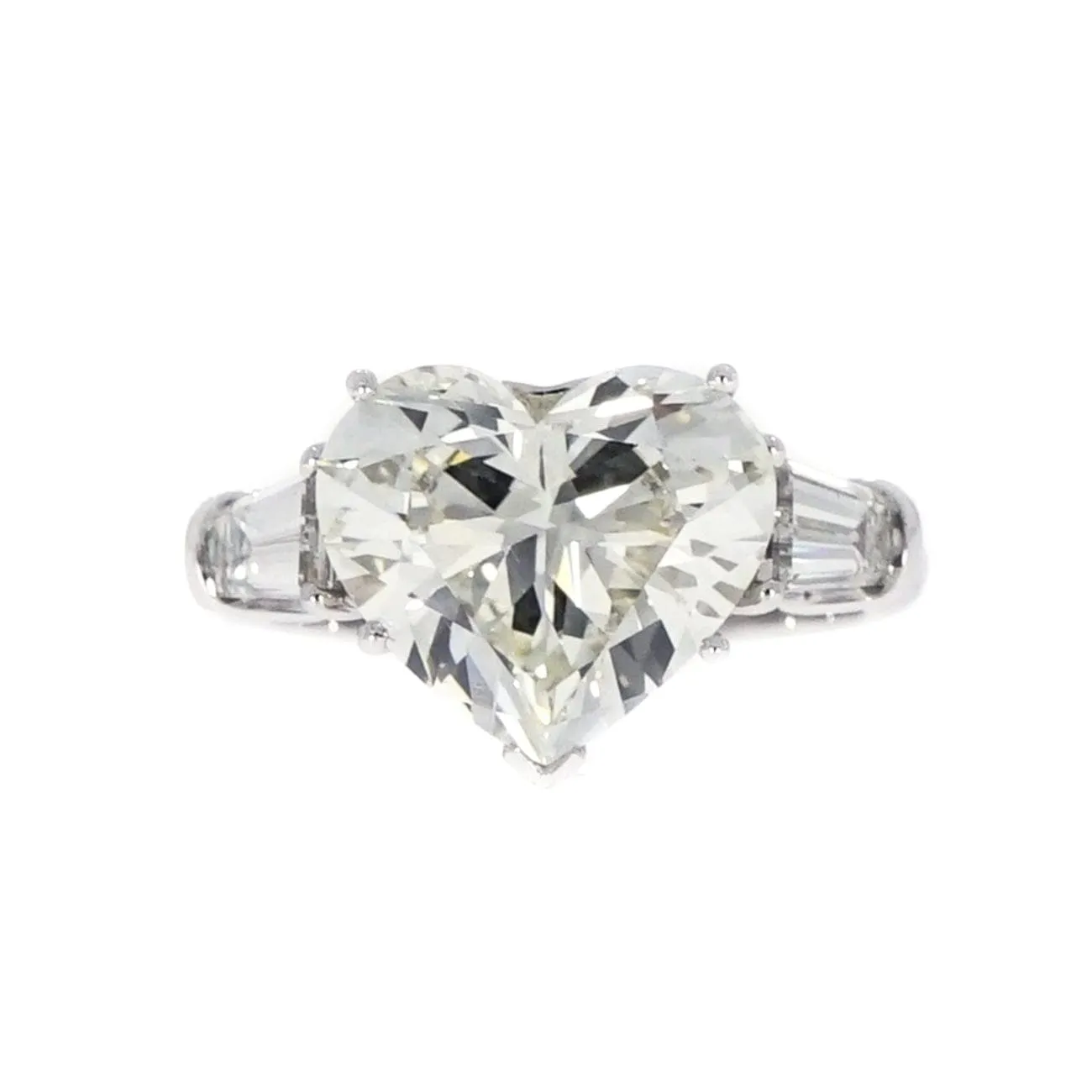 Certified 5.02 ct. Heart Shaped Diamond Platinum Engagement Ring