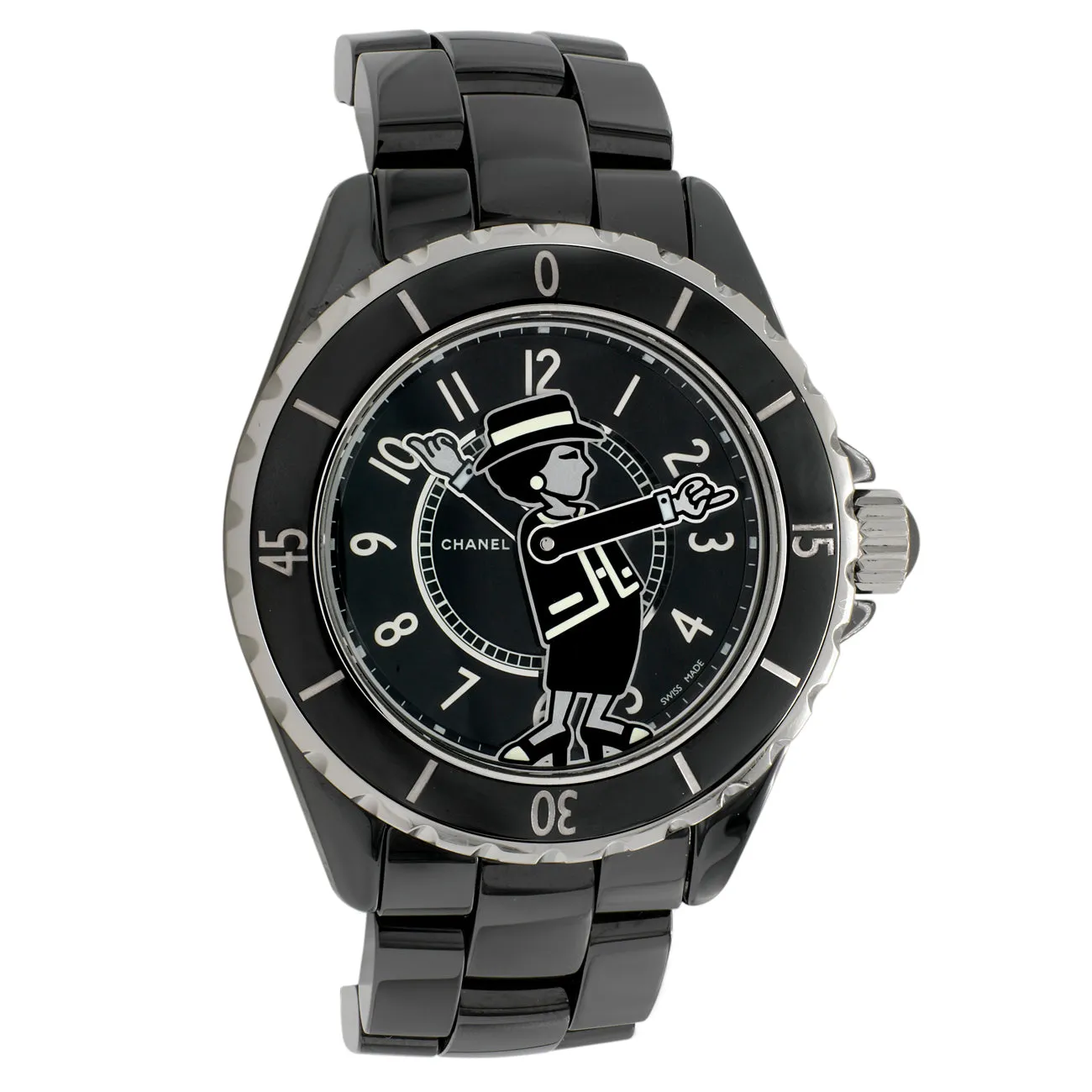 Chanel Black Ceramic J12 Mademoiselle Automatic H5242