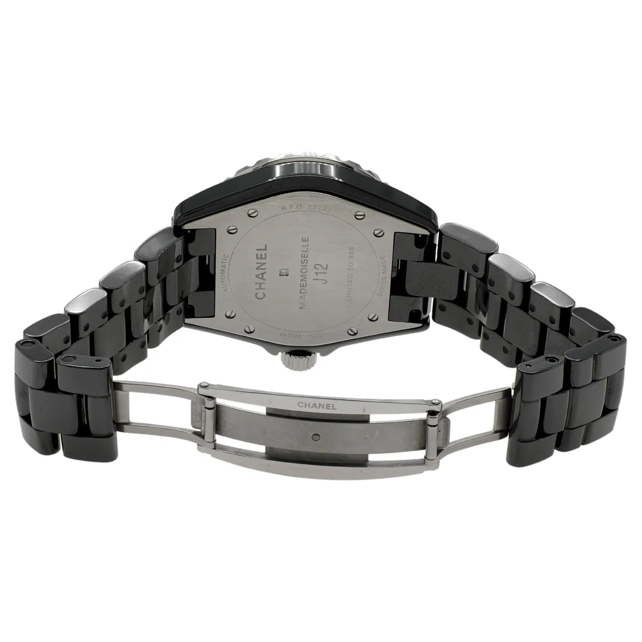 Chanel Black Ceramic J12 Mademoiselle Automatic H5242