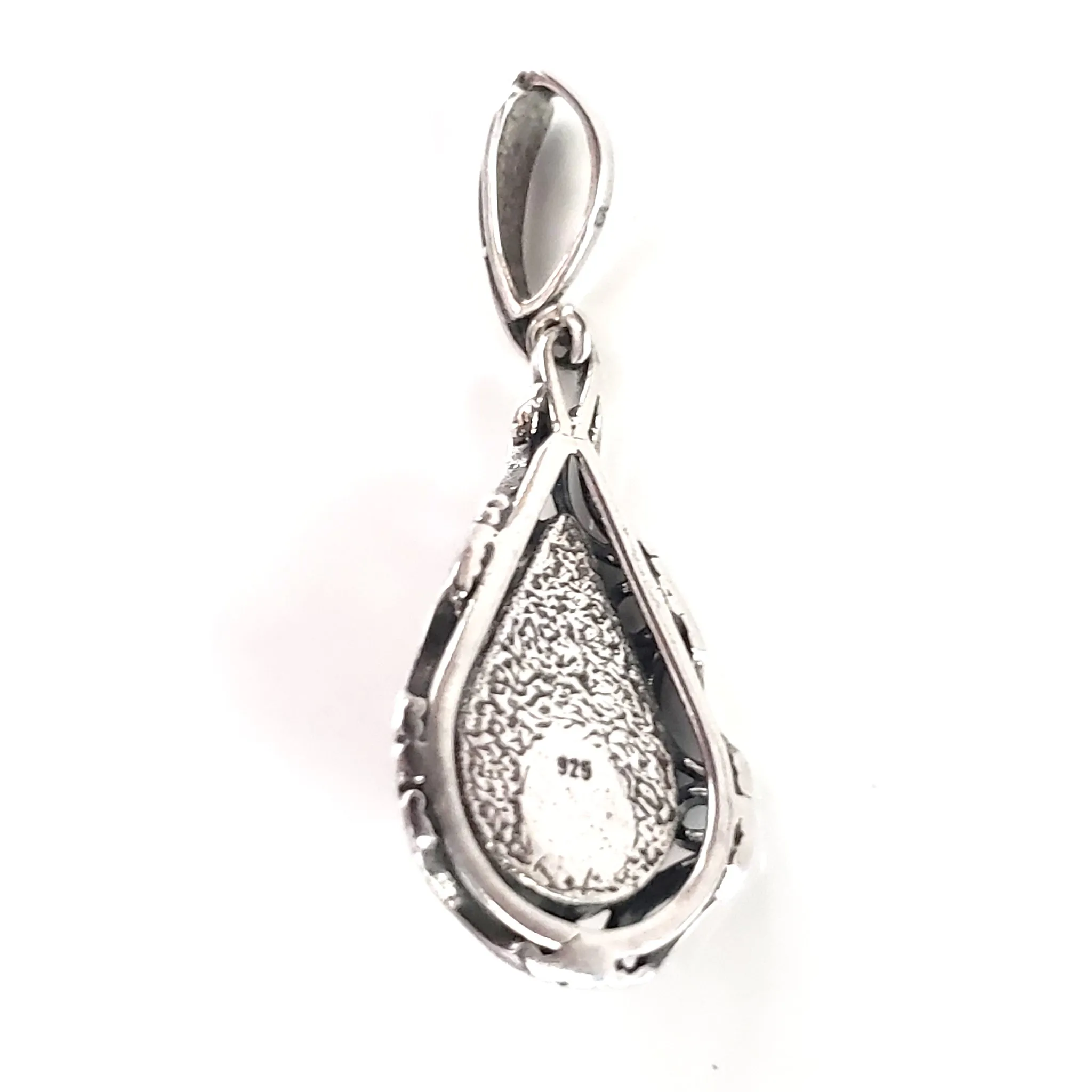Cherry Amber Sterling Silver Antique Pendant