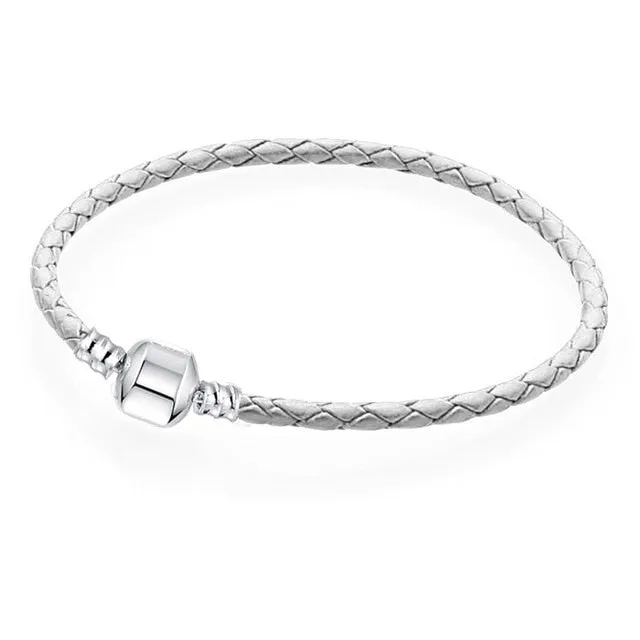 CHIELOYS High Quality Authentic Silver Color Snake Chain Fine Bracelet Fit European Charm Bracelet for Women DIY Jewelry Making