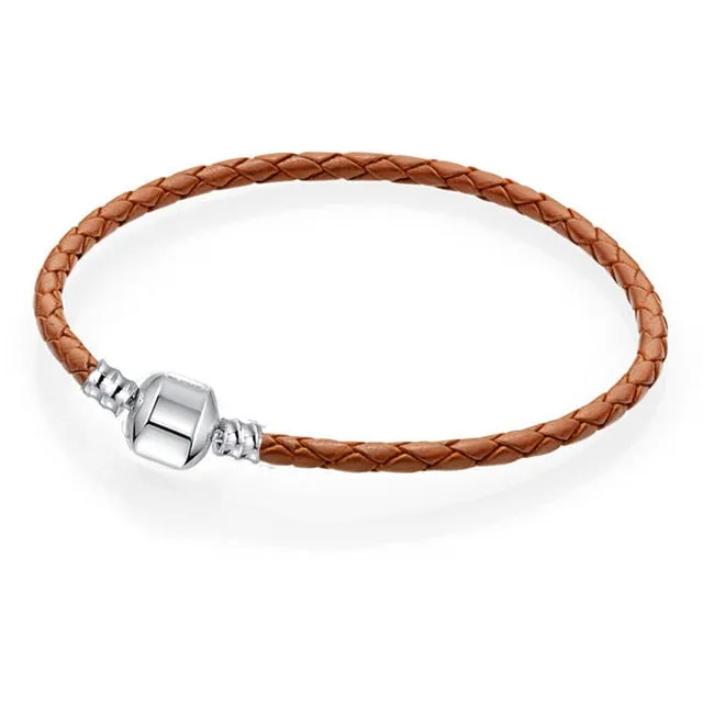 CHIELOYS High Quality Authentic Silver Color Snake Chain Fine Bracelet Fit European Charm Bracelet for Women DIY Jewelry Making