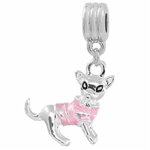 Chihuaua European Bead Compatible for Most European Snake Chain Bracelet
