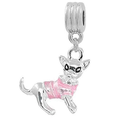 Chihuaua European Bead Compatible for Most European Snake Chain Bracelet