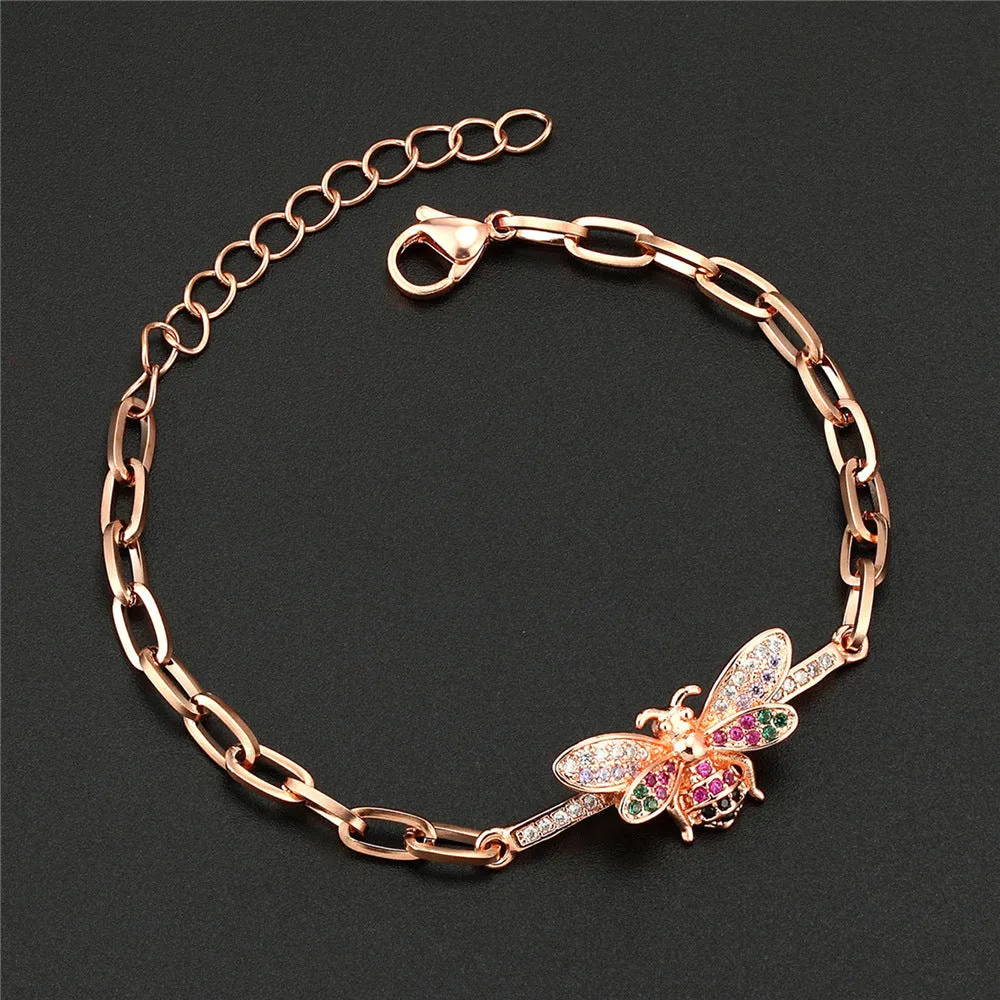 Children's and Teens' Bracelets:  Steel with Rose Gold IP 16.5cm   3cm Extension