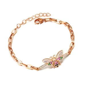 Children's and Teens' Bracelets:  Steel with Rose Gold IP 16.5cm   3cm Extension