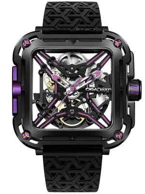 CIGA DESIGN Automatic Watch for Gents With Additional Strap - X011-BLPL-W25BK