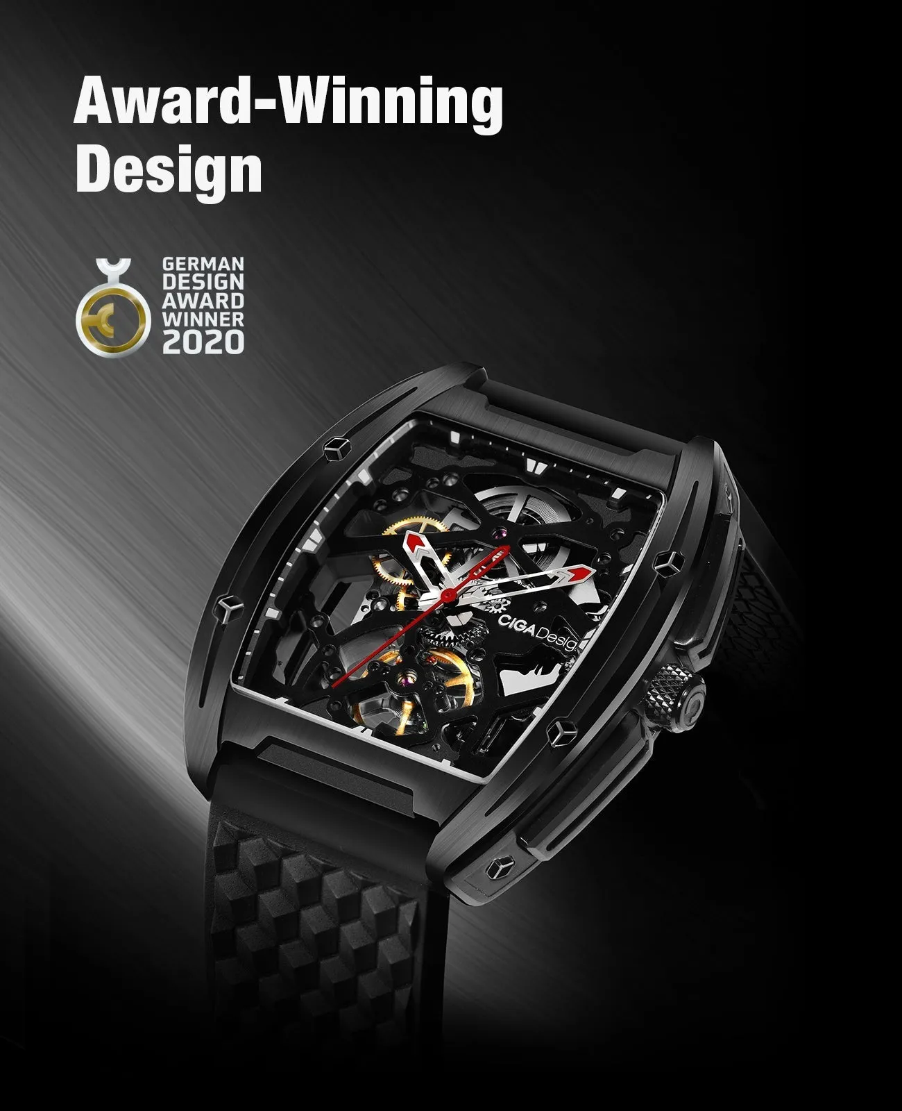 CIGA DESIGN Automatic Watch for Gents With Additional Strap - Z031-BLBL-W15BK