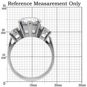 CJ7766OS Wholesale Stainless Steel Pear 9ct. Cubic Zirconia Ring