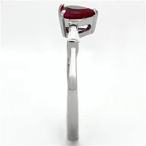 CJG1247 Wholesale Red Heart CZ Stainless Steel Ring