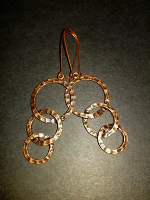 Concentric Antique Copper Earrings